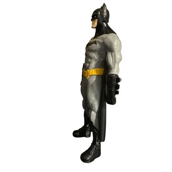 Batman Gray Suit Action Figure 12-Inch Articulated Collectible With Cape & Yello - Picture 5 of 5